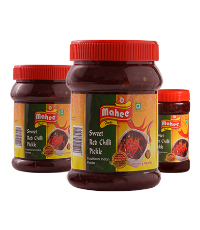 Sweet Red Chilli Pickle - Mahee Food Products - Irresistible Taste